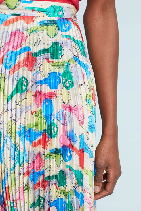 Pleated Midi Skirt